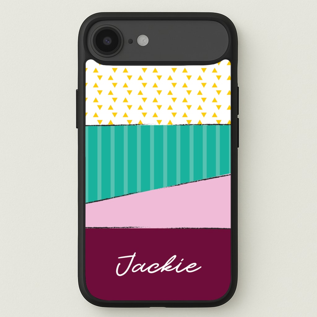 Geometric Patterns Personalised Name Phone Case for iPhone 17 Air