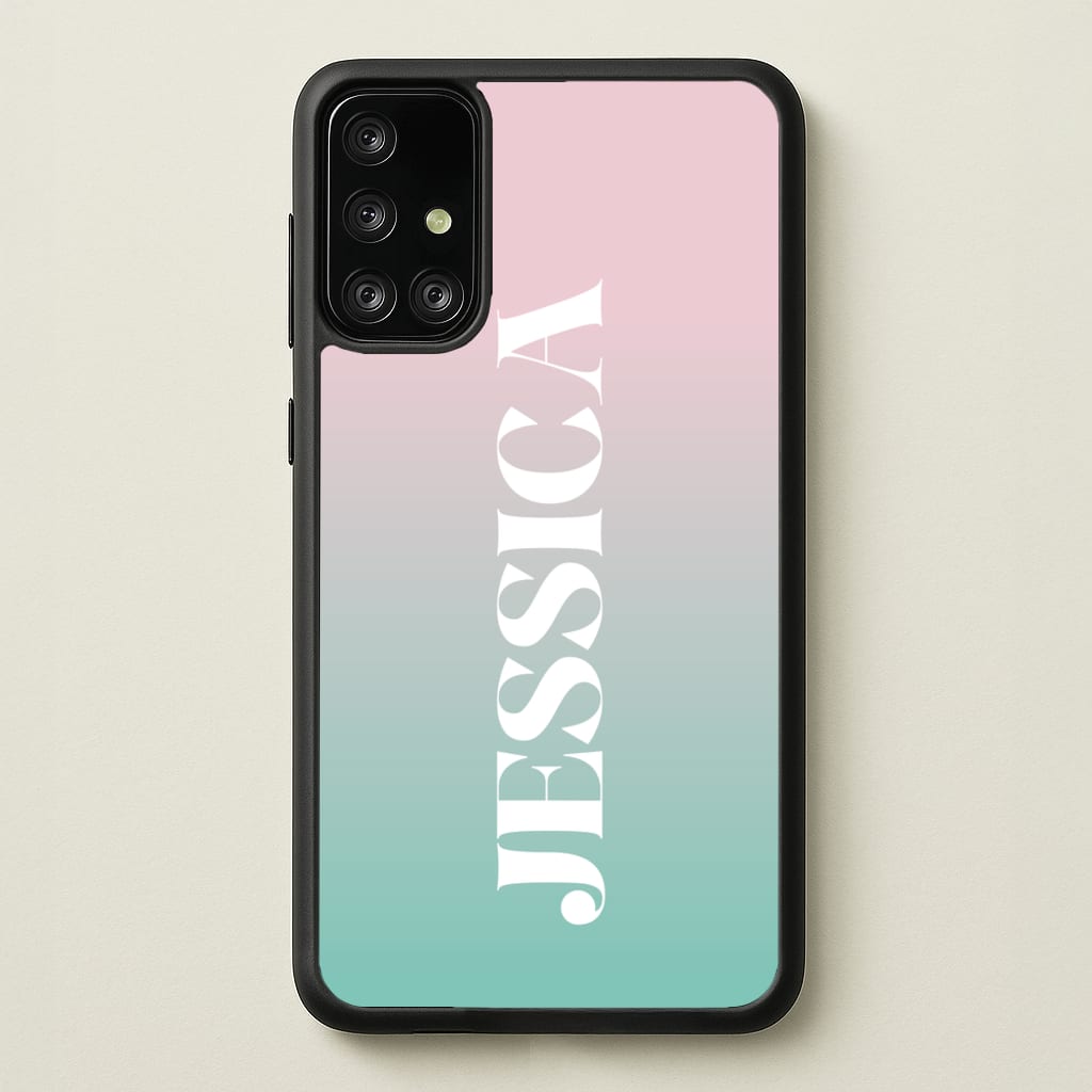 Gradient Personalised Name - Personalised Phone Case for Galaxy A71