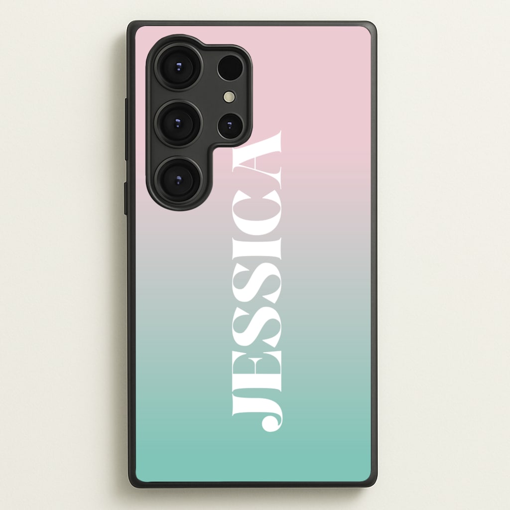 Gradient Personalised Name - Personalised Phone Case for Galaxy S25 Ultra