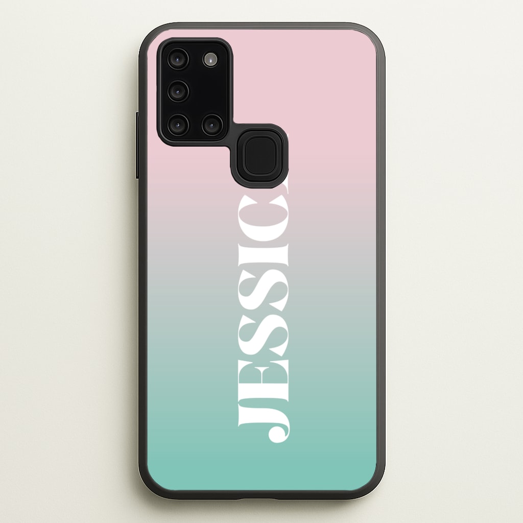 Gradient Personalised Name - Personalised Phone Case for Galaxy A21s