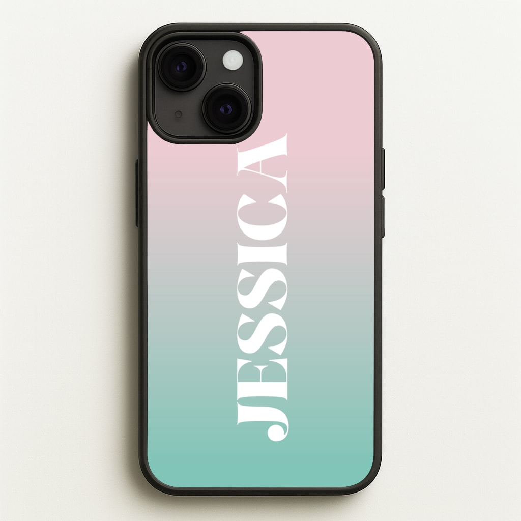 Gradient Personalised Name - Personalised Phone Case for iPhone 13 Mini