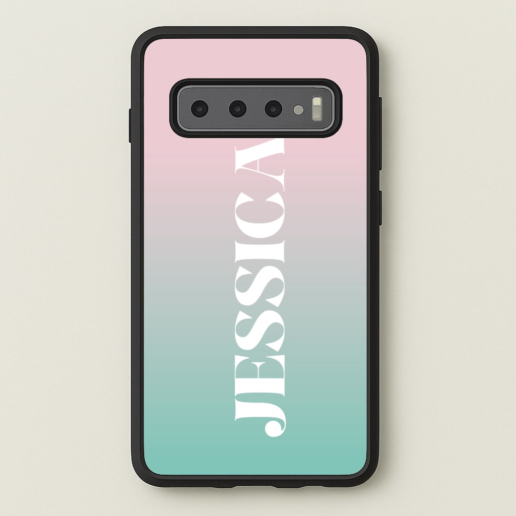 Gradient Personalised Name - Personalised Phone Case for Galaxy S10