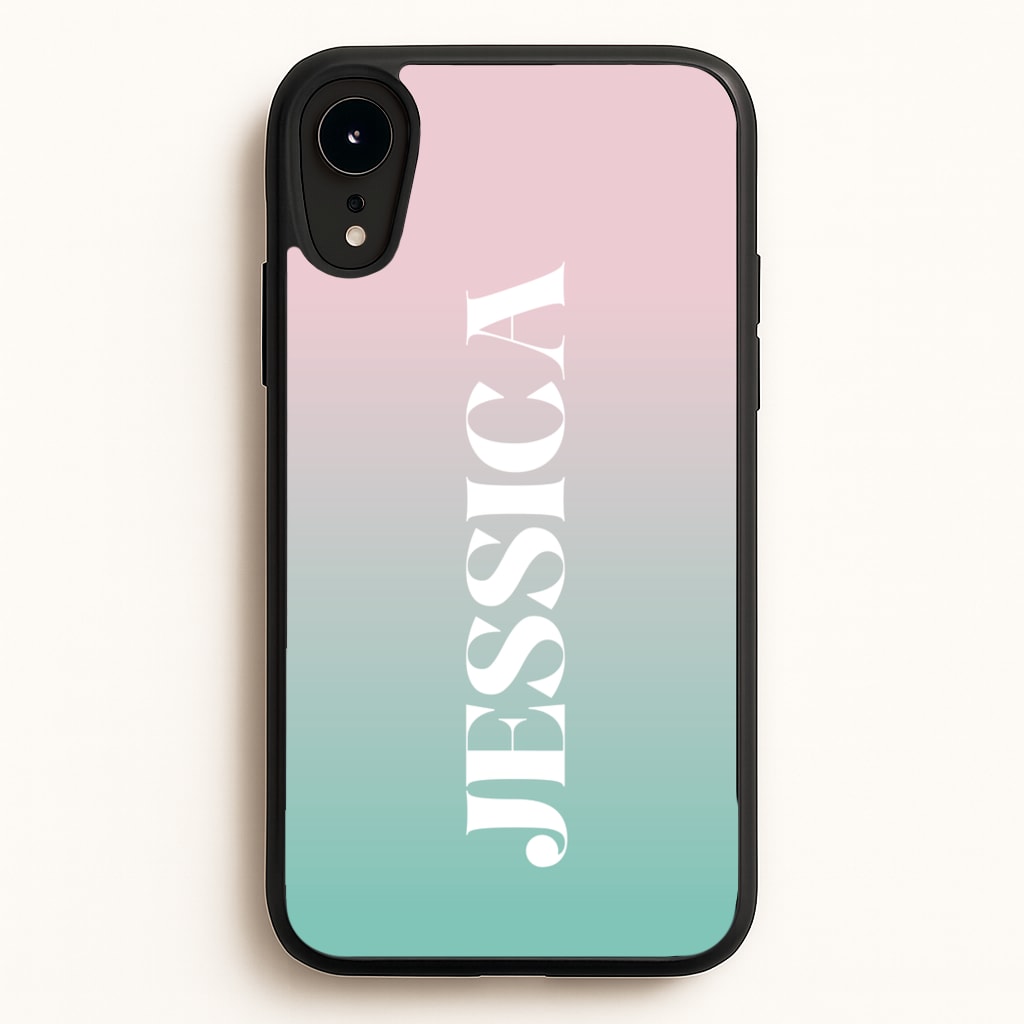 Gradient Personalised Name - Personalised Phone Case for iPhone XR