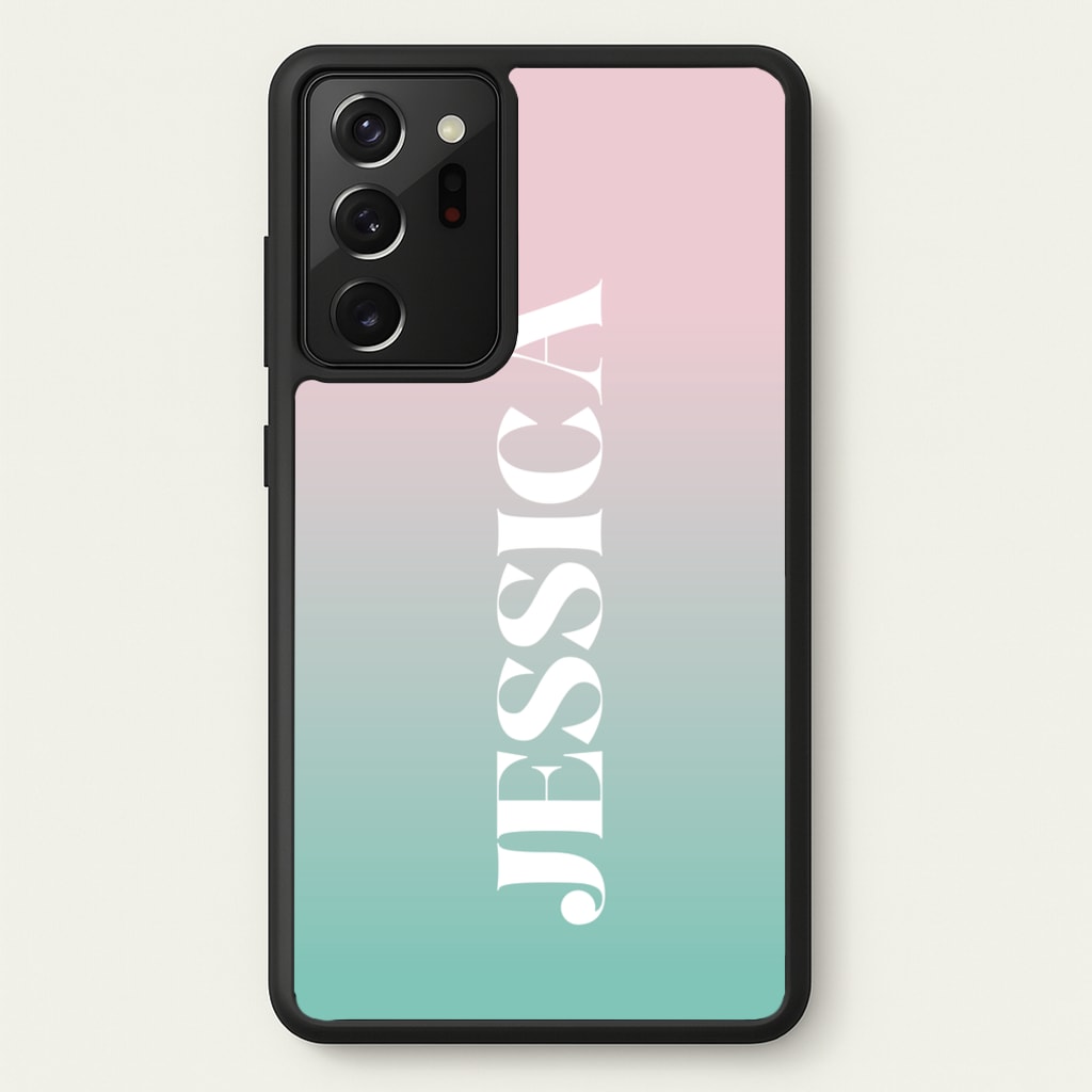Gradient Personalised Name - Personalised Phone Case for Galaxy Note 20 Ultra