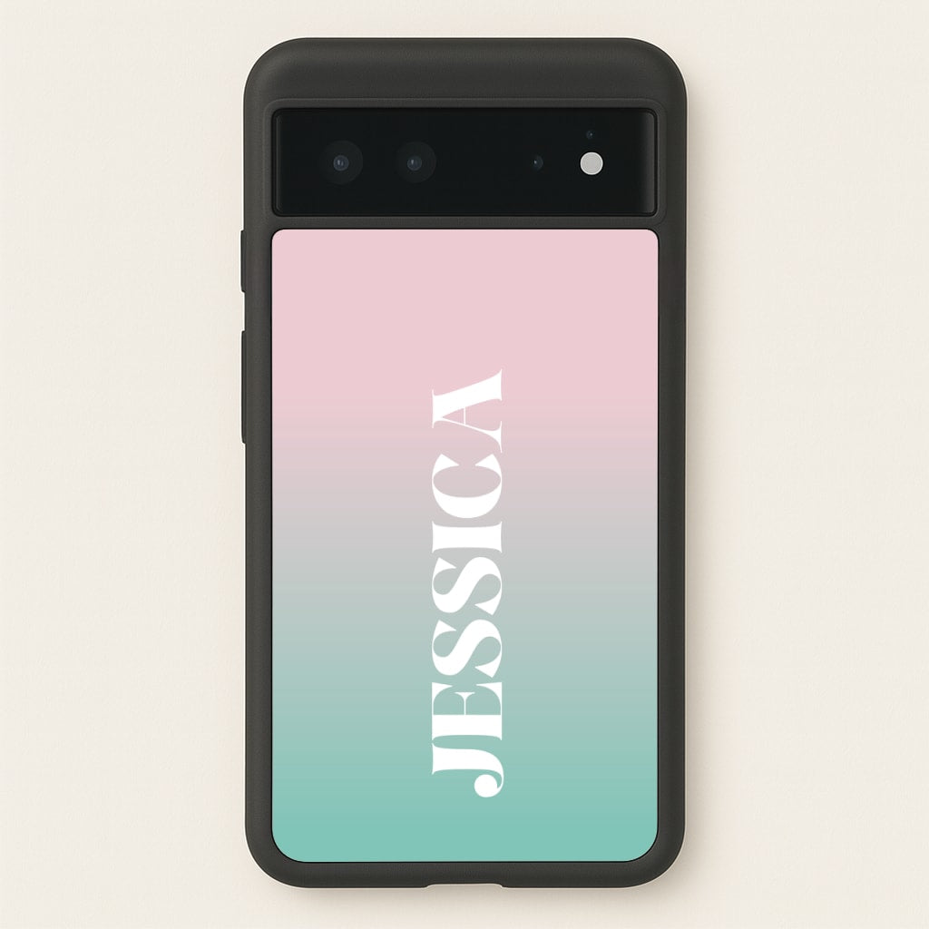 Gradient Personalised Name - Personalised Phone Case for Google Pixel 6
