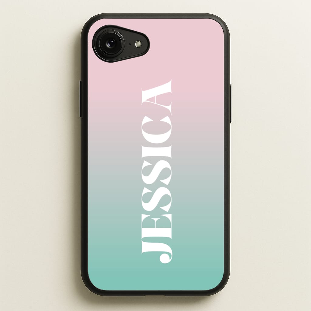 Gradient Personalised Name - Personalised Phone Case for iPhone 16e
