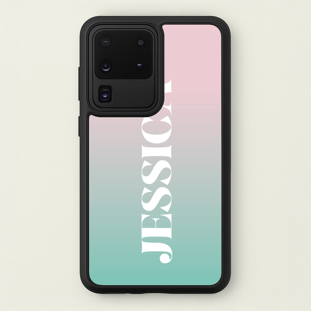 Gradient Personalised Name - Personalised Phone Case for Galaxy S20 Ultra