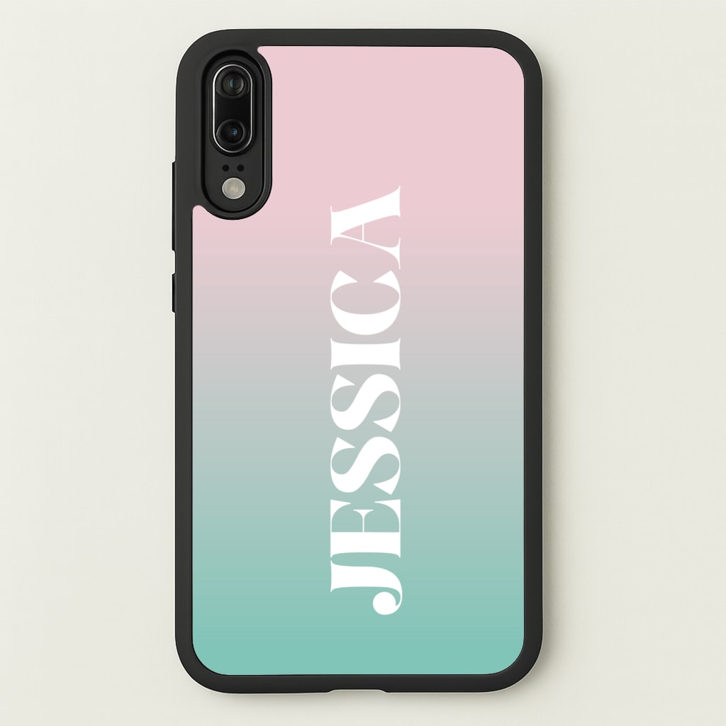 Gradient Personalised Name - Personalised Phone Case for Huawei P20