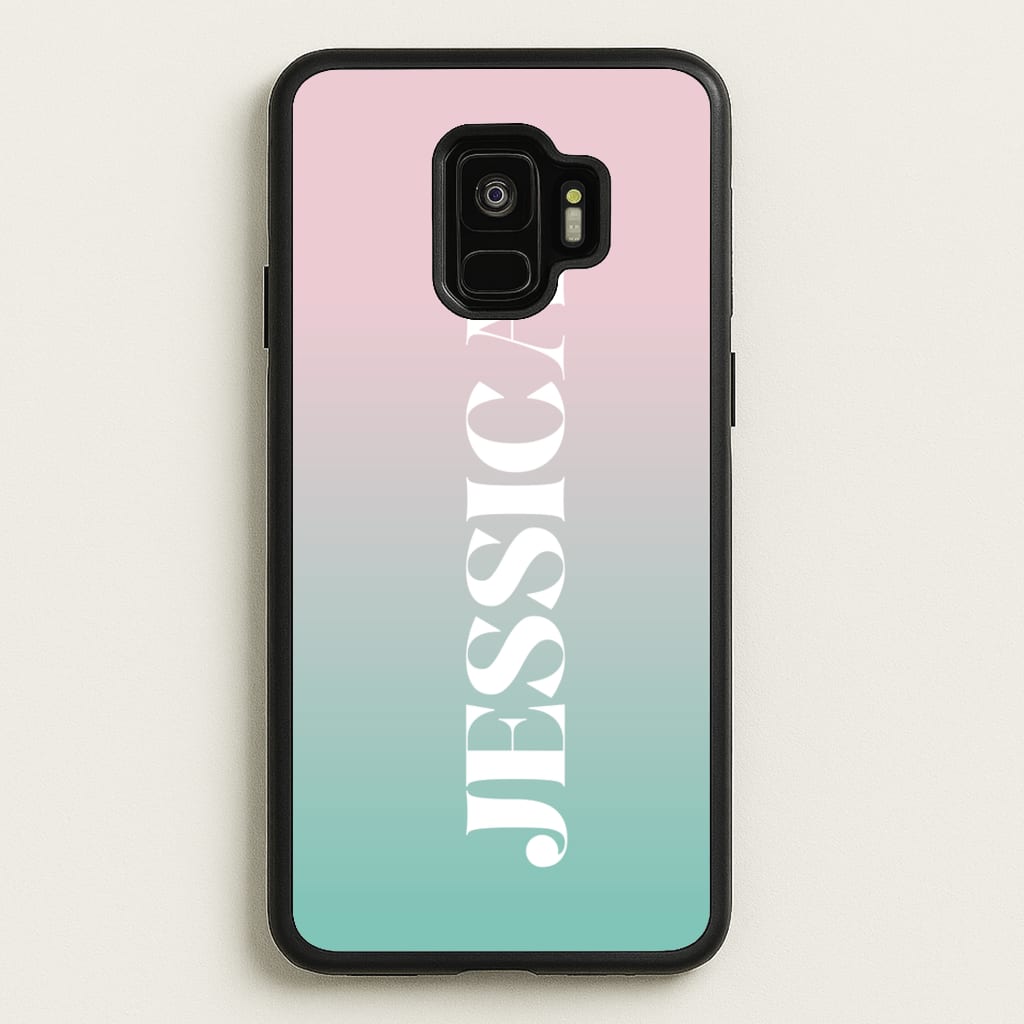 Gradient Personalised Name - Personalised Phone Case for Galaxy S9