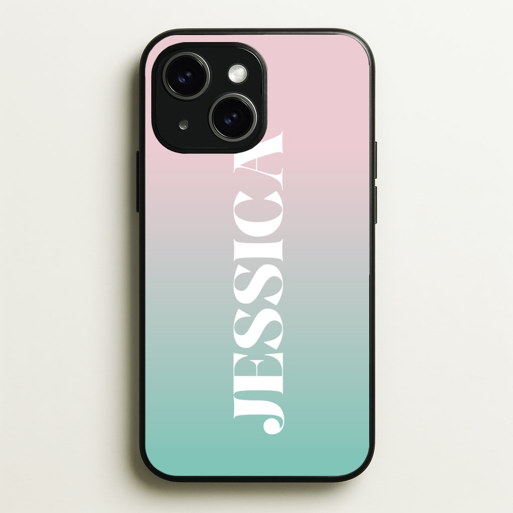 Gradient Personalised Name - Personalised Phone Case for iPhone 14 Plus