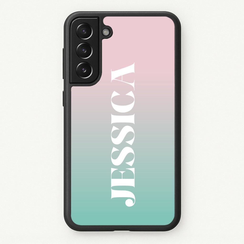 Gradient Personalised Name - Personalised Phone Case for Galaxy S21