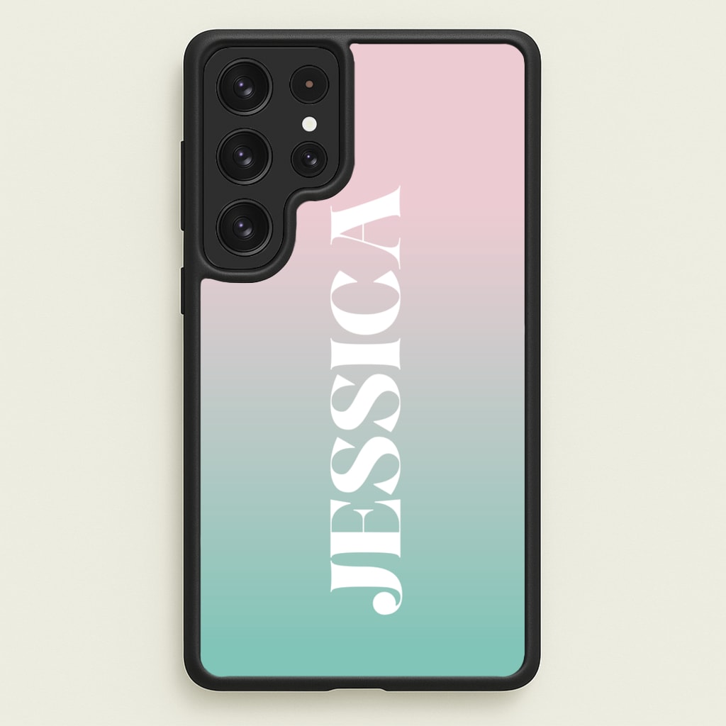 Gradient Personalised Name - Personalised Phone Case for Galaxy S22 Ultra
