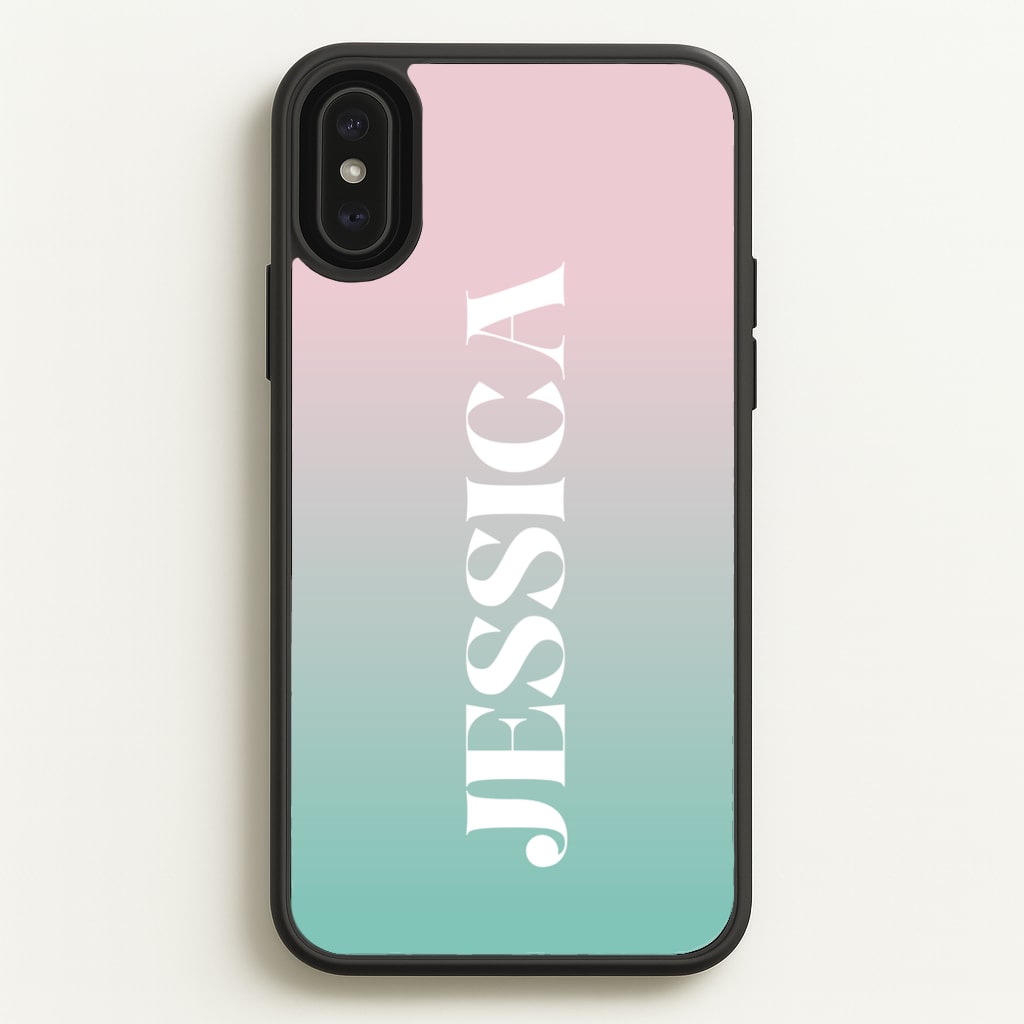 Gradient Personalised Name - Personalised Phone Case for iPhone XS Max