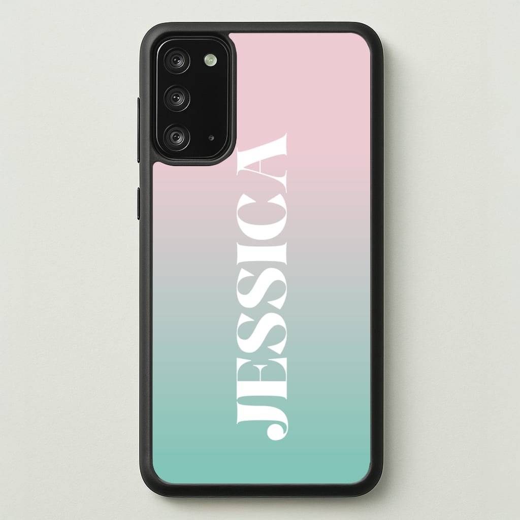 Gradient Personalised Name - Personalised Phone Case for Galaxy Note 20