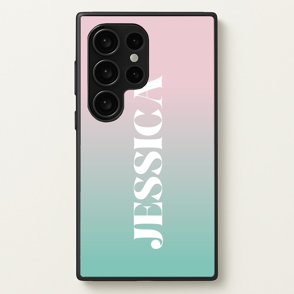 Gradient Personalised Name - Personalised Phone Case for Galaxy S24 Ultra