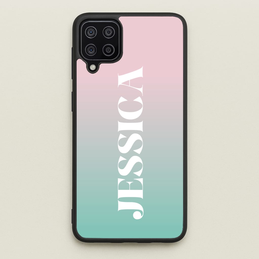 Gradient Personalised Name - Personalised Phone Case for Galaxy A12