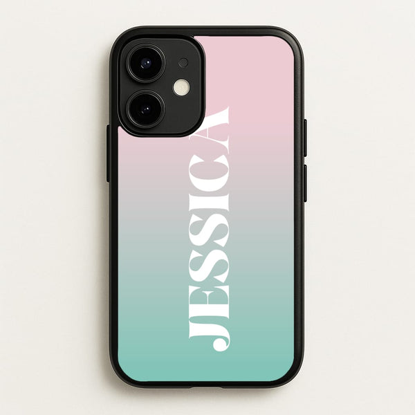 Gradient Personalised Name - Personalised Phone Case for iPhone 12 / 12 Pro