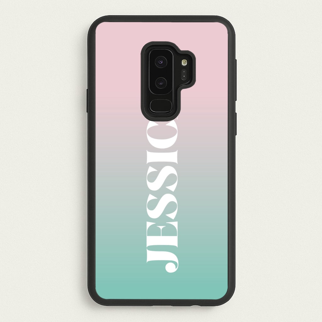 Gradient Personalised Name - Personalised Phone Case for Galaxy S9 Plus