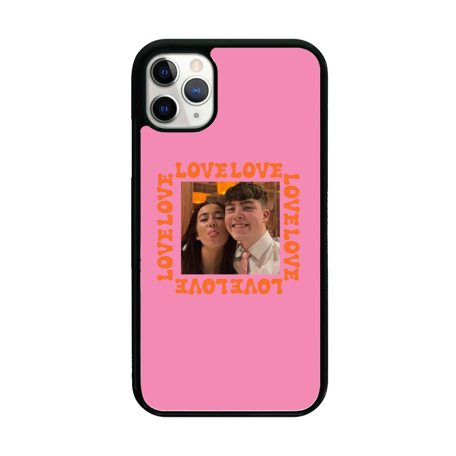Love, Love, Love - Personalised Couples Phone Case