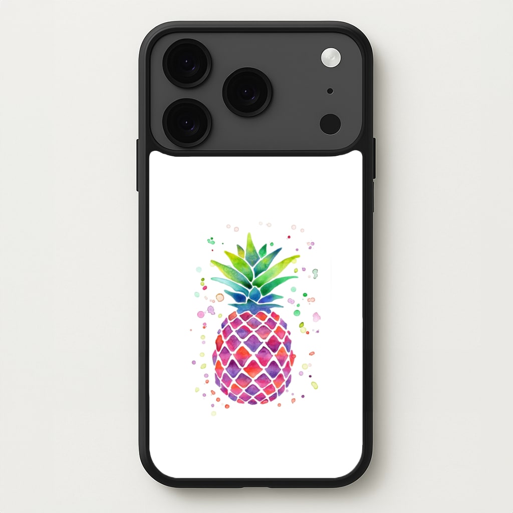 Watercolour Pineapple Phone Case for iPhone 17 Pro Max