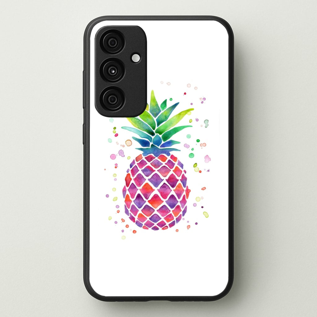 Watercolour Pineapple - Caspar Lee Phone Case for Galaxy A35