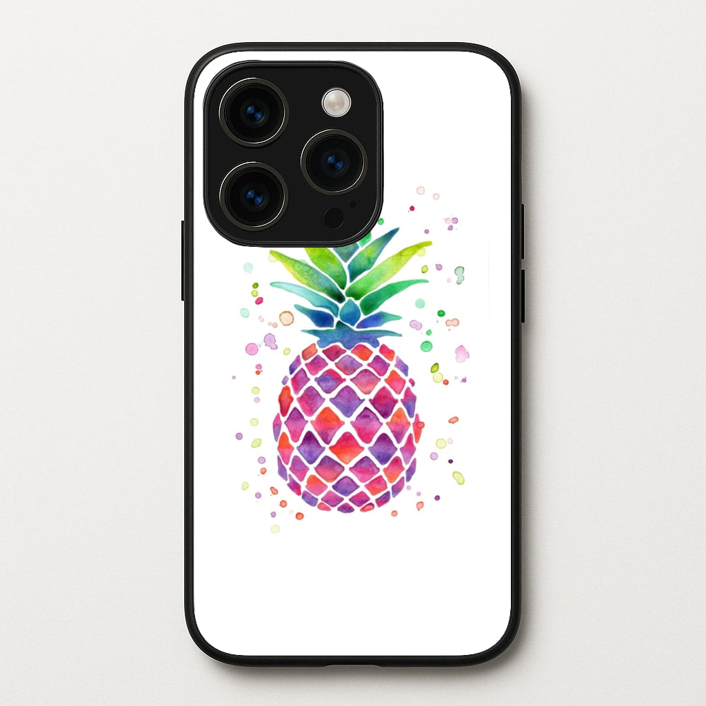 Watercolour Pineapple - Caspar Lee Phone Case for iPhone 14 Pro