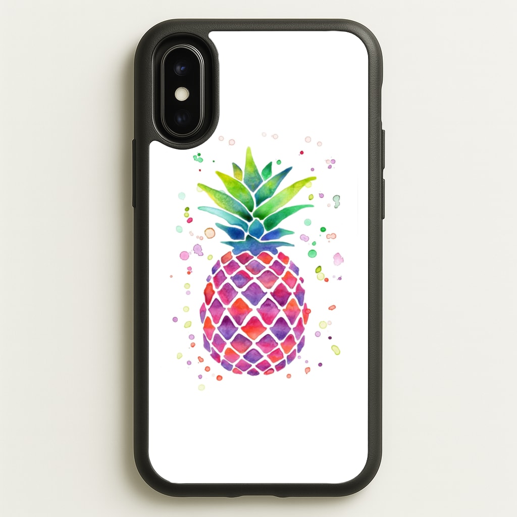 Watercolour Pineapple - Caspar Lee Phone Case for iPhone X / XS