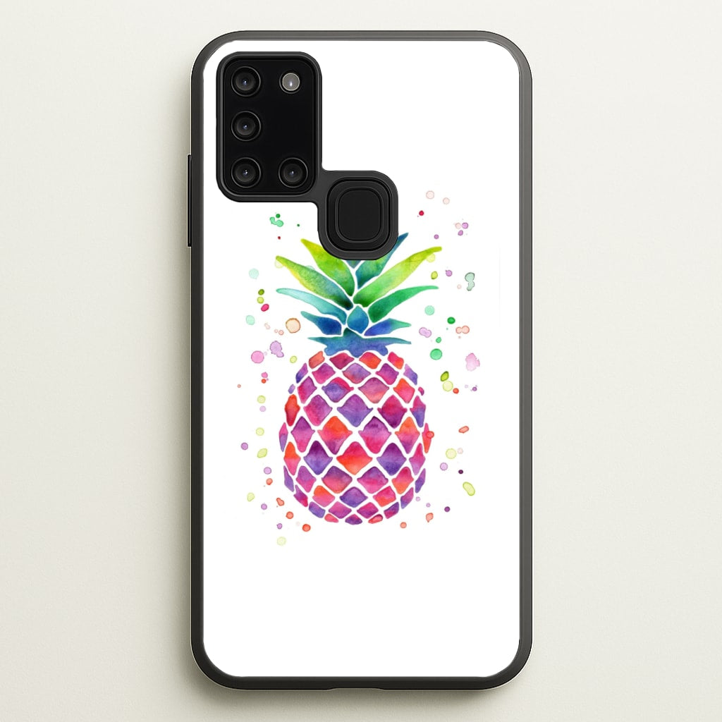 Watercolour Pineapple - Caspar Lee Phone Case for Galaxy A21s
