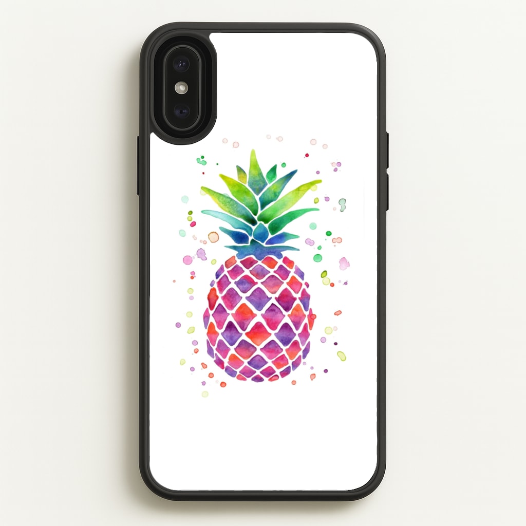 Watercolour Pineapple - Caspar Lee Phone Case for iPhone XS Max