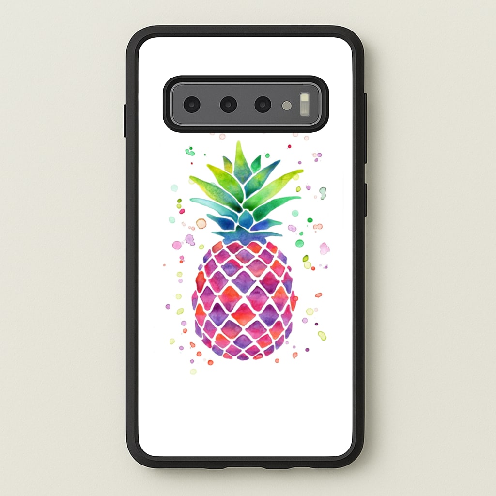 Watercolour Pineapple - Caspar Lee Phone Case for Galaxy S10 Plus