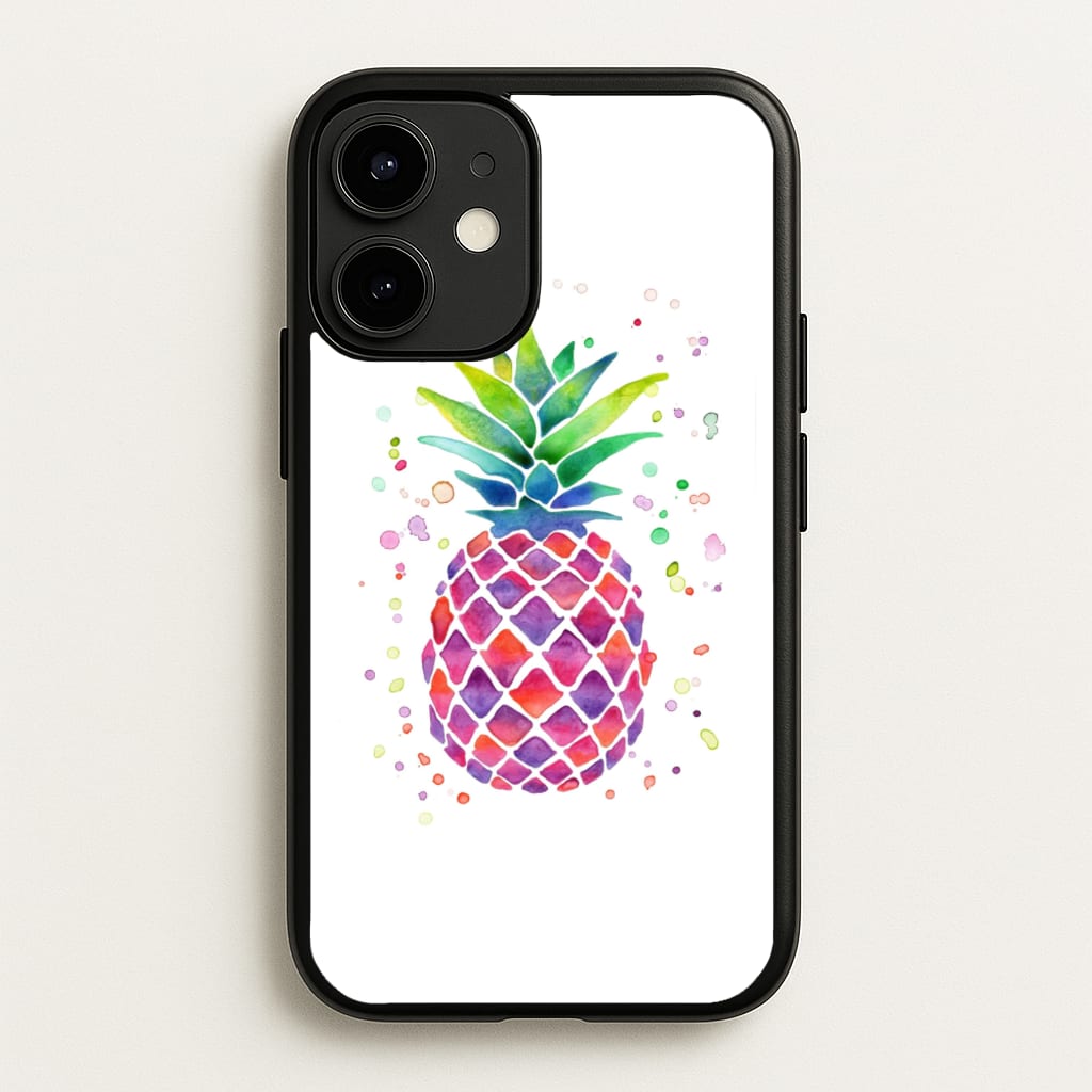 Watercolour Pineapple - Caspar Lee Phone Case for iPhone 12 Mini
