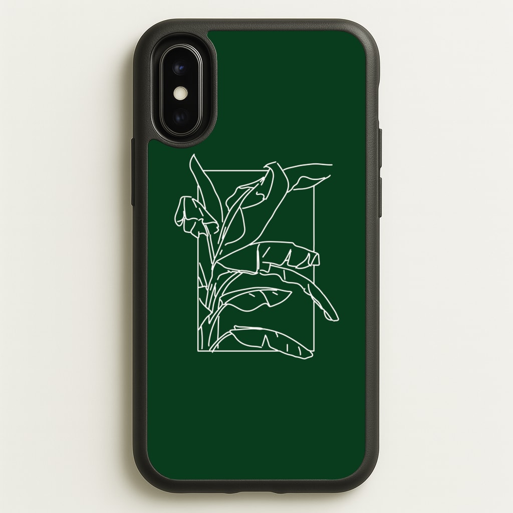 Green Leaf - Foliage - Foliage Phone Case for iPhone X / XS