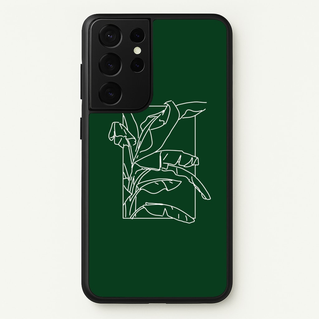 Green Leaf - Foliage - Foliage Phone Case for Galaxy S21 Ultra