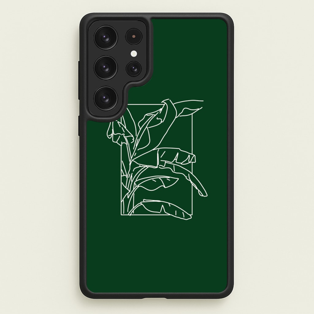 Green Leaf - Foliage - Foliage Phone Case for Galaxy S22 Ultra
