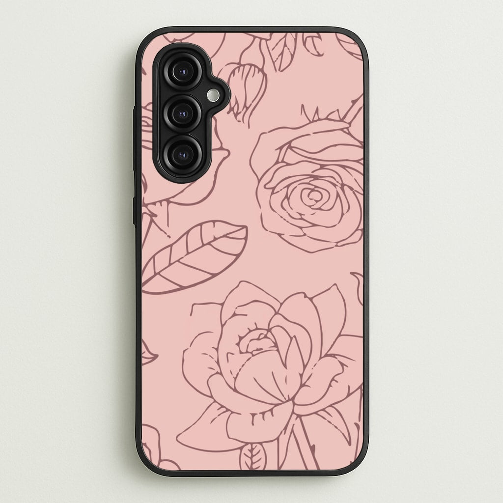 Roses - Foliage - Foliage Phone Case for Galaxy A14