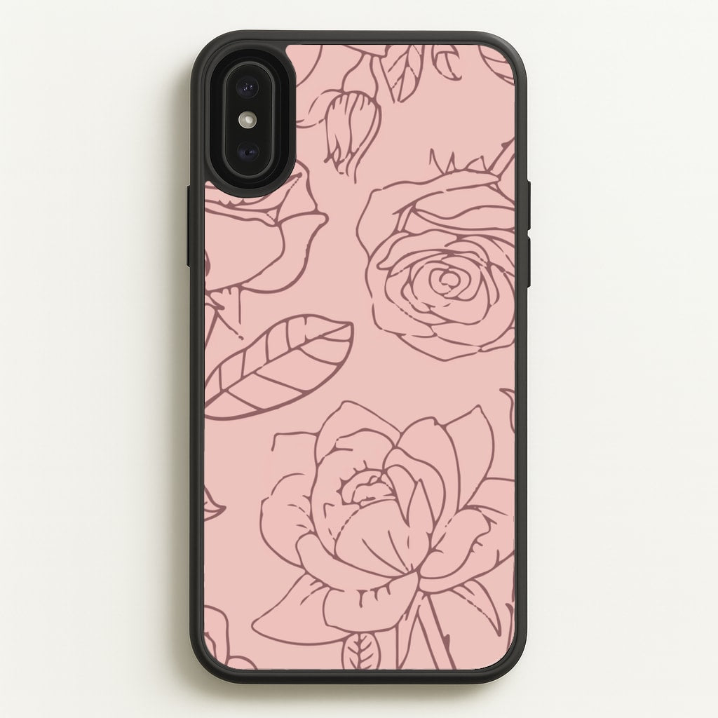 Roses - Foliage - Foliage Phone Case for iPhone XS Max