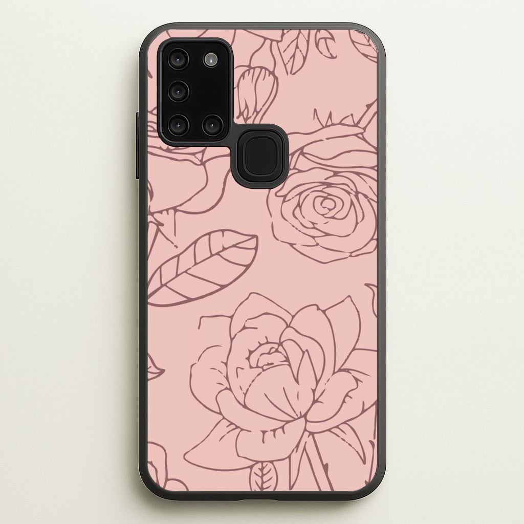 Roses - Foliage - Foliage Phone Case for Galaxy A21s