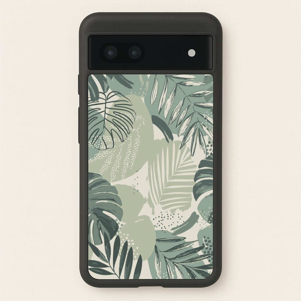 Green Leaf Pattern - Foliage - Foliage Phone Case for Google Pixel 7a
