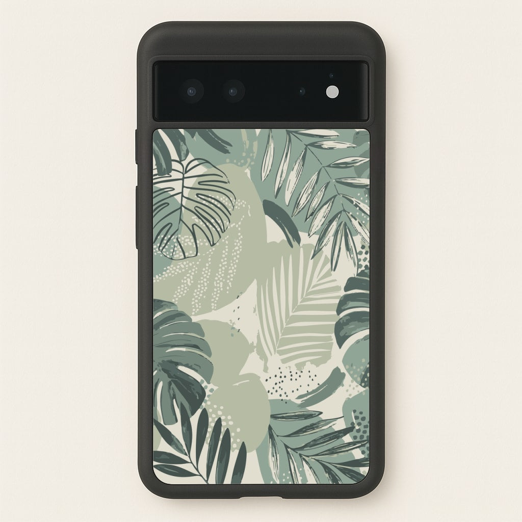 Green Leaf Pattern - Foliage - Foliage Phone Case for Google Pixel 6
