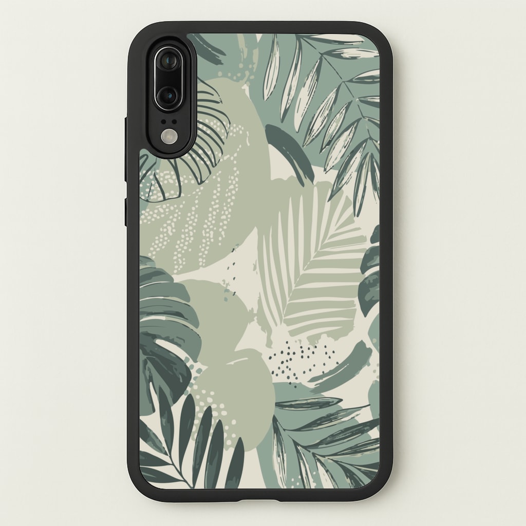 Green Leaf Pattern - Foliage - Foliage Phone Case for Huawei P20
