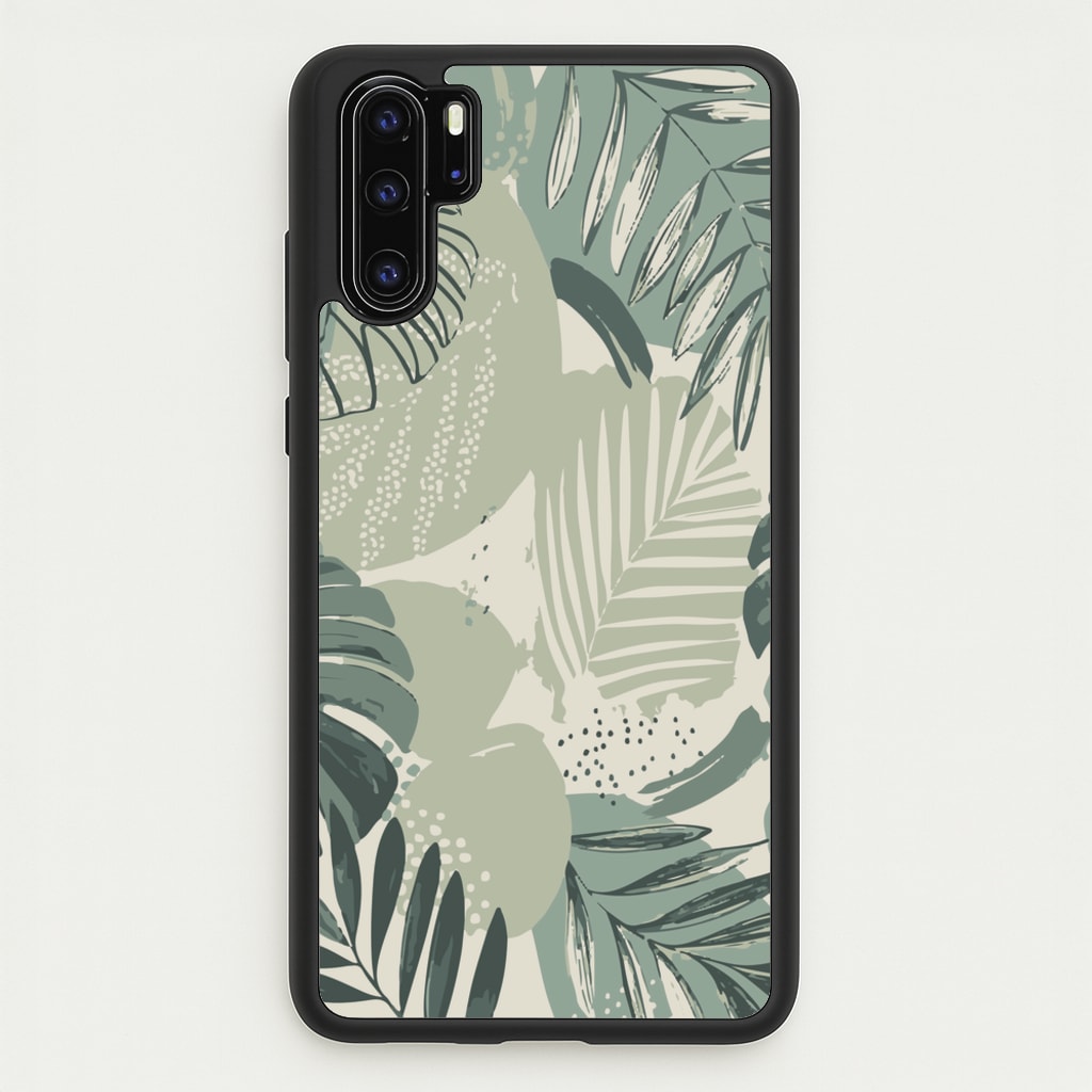 Green Leaf Pattern - Foliage - Foliage Phone Case for Huawei P30 Pro