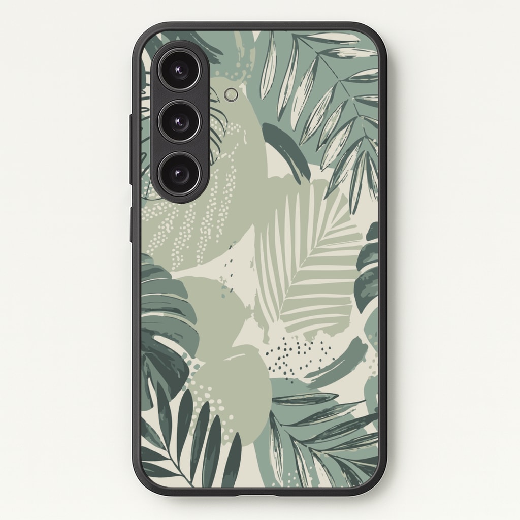 Green Leaf Pattern - Foliage - Foliage Phone Case for Galaxy S25 Plus