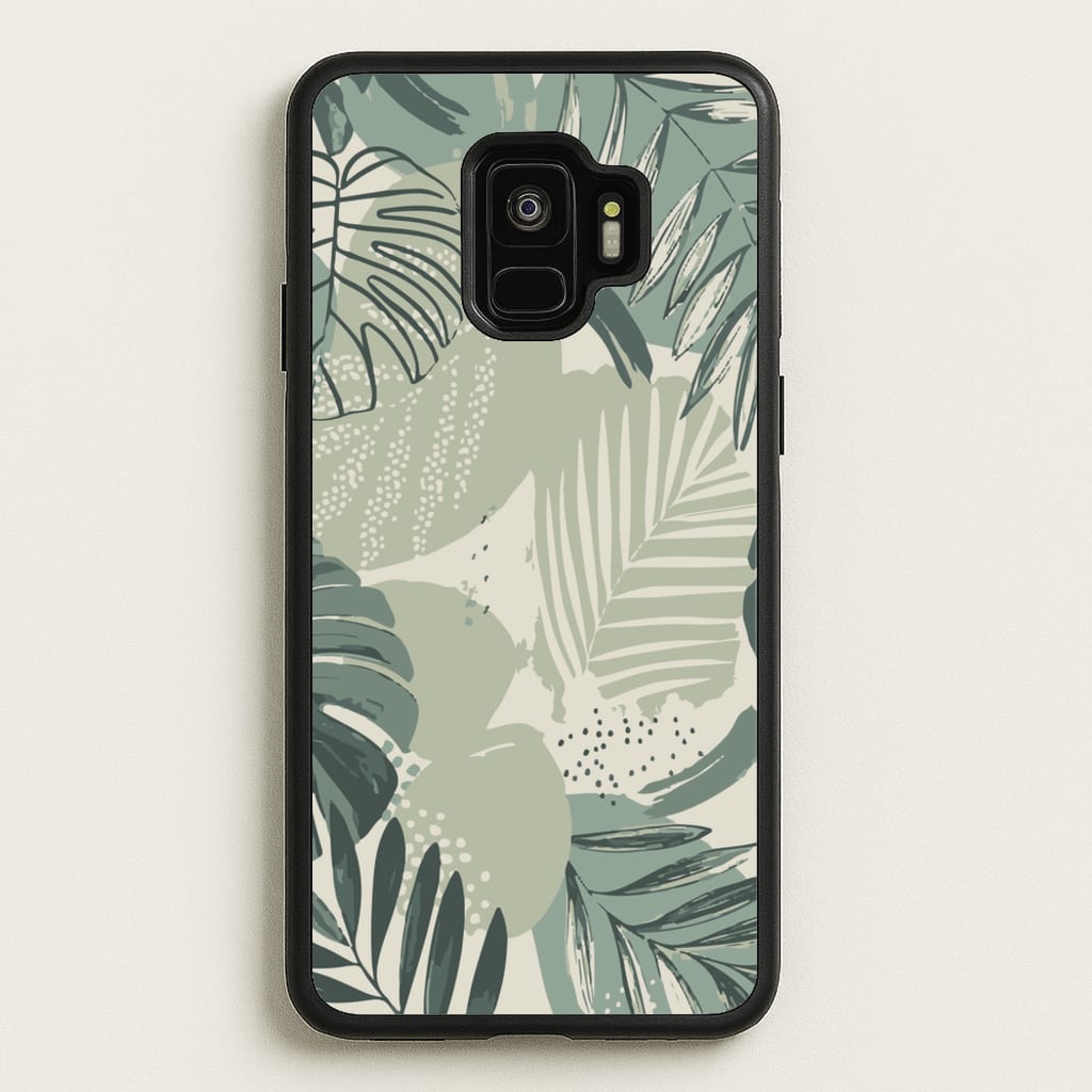 Green Leaf Pattern - Foliage - Foliage Phone Case for Galaxy S9