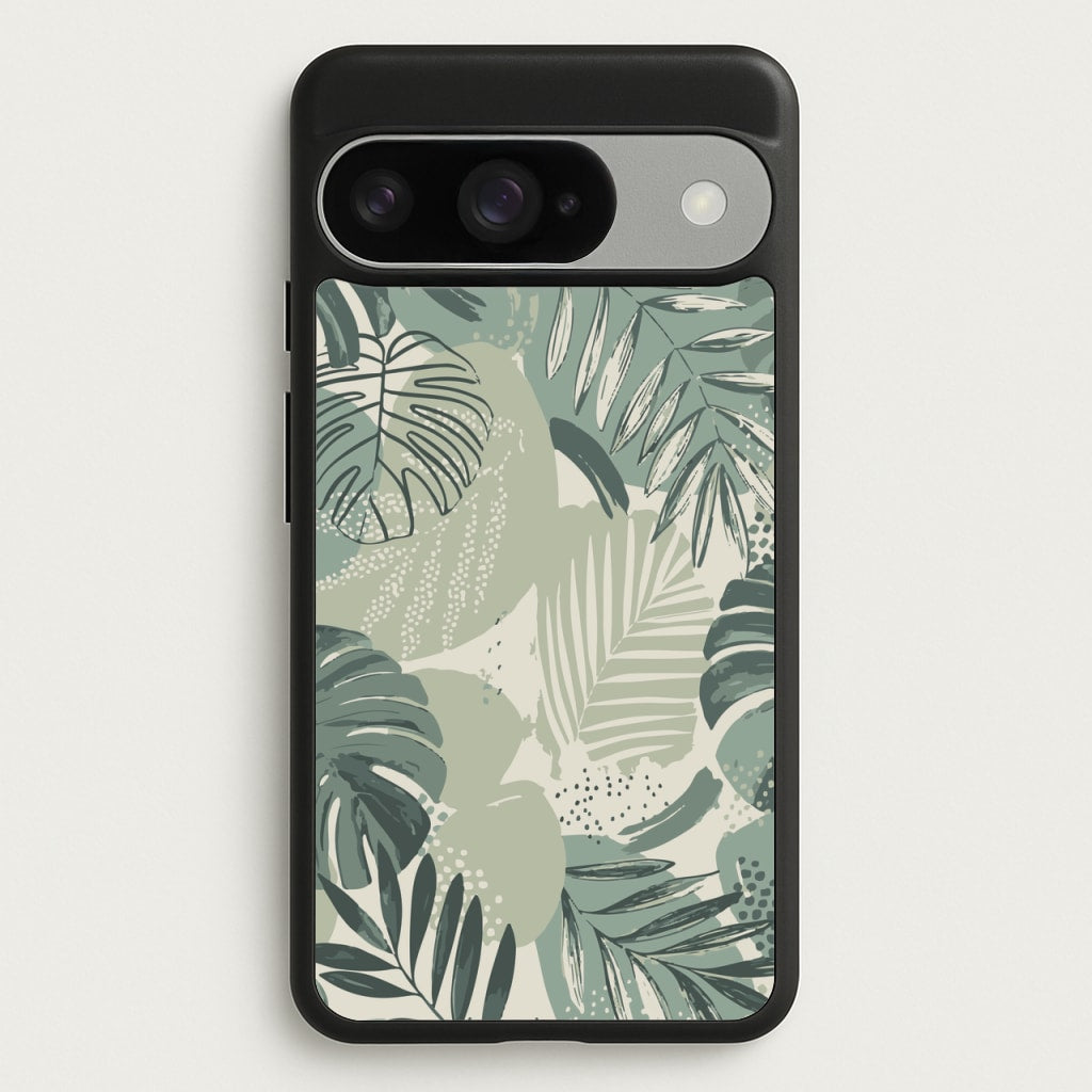 Green Leaf Pattern - Foliage Phone Case for Google Pixel 10 / 10 Pro