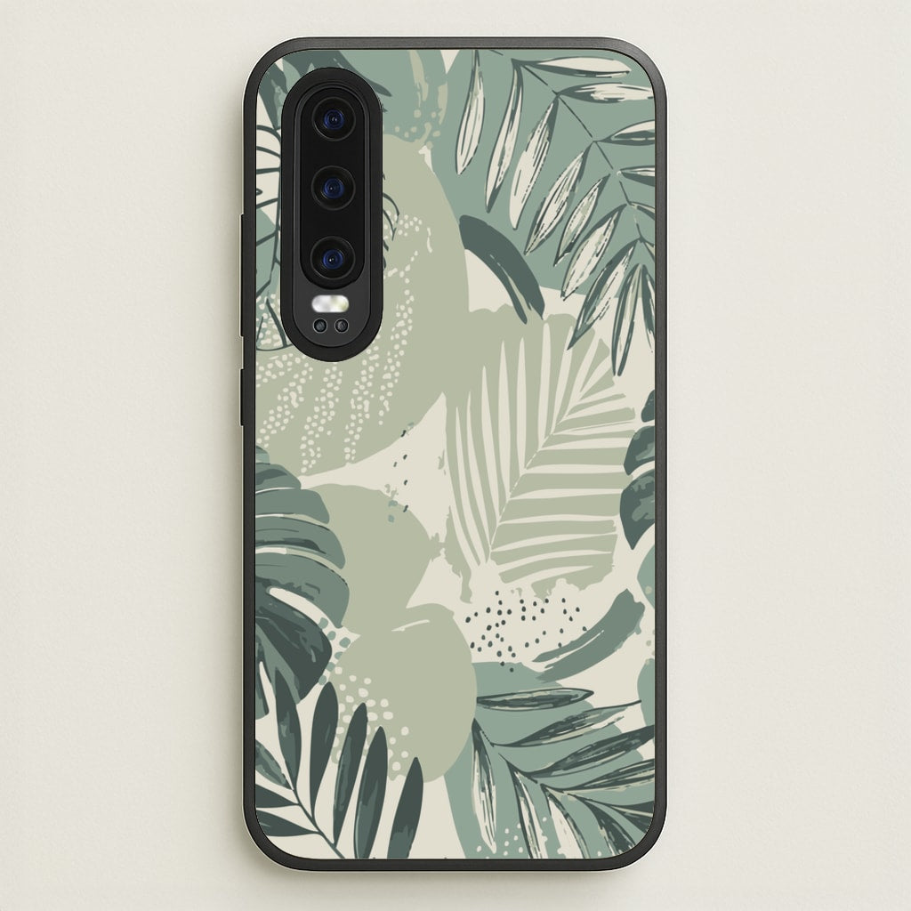 Green Leaf Pattern - Foliage - Foliage Phone Case for Huawei P30