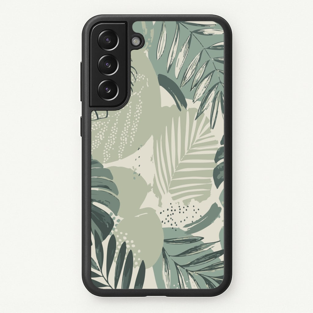 Green Leaf Pattern - Foliage - Foliage Phone Case for Galaxy S21