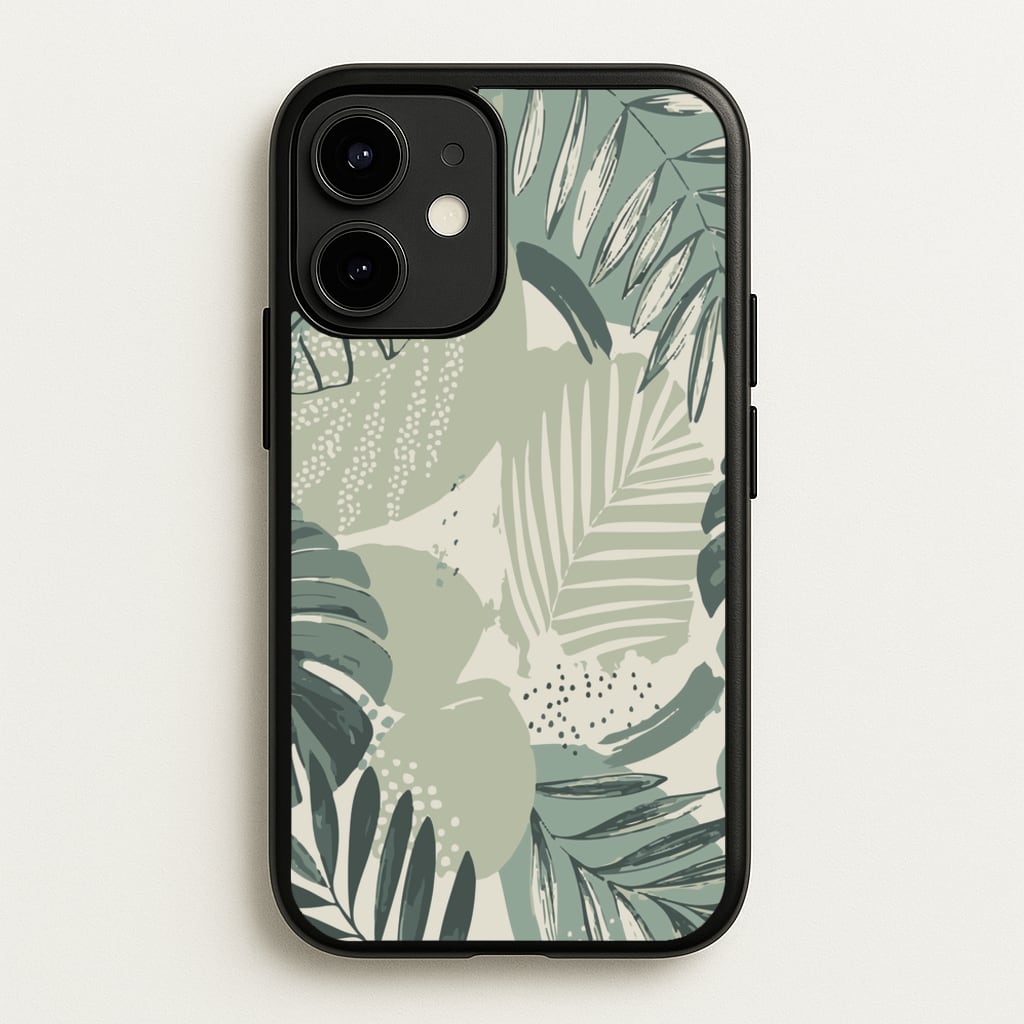 Green Leaf Pattern - Foliage - Foliage Phone Case for iPhone 12 / 12 Pro
