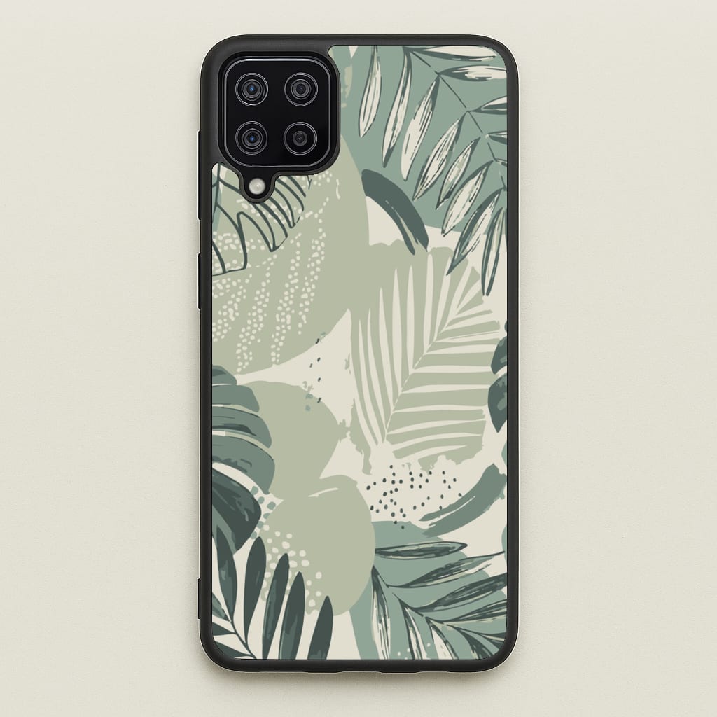 Green Leaf Pattern - Foliage - Foliage Phone Case for Galaxy A12