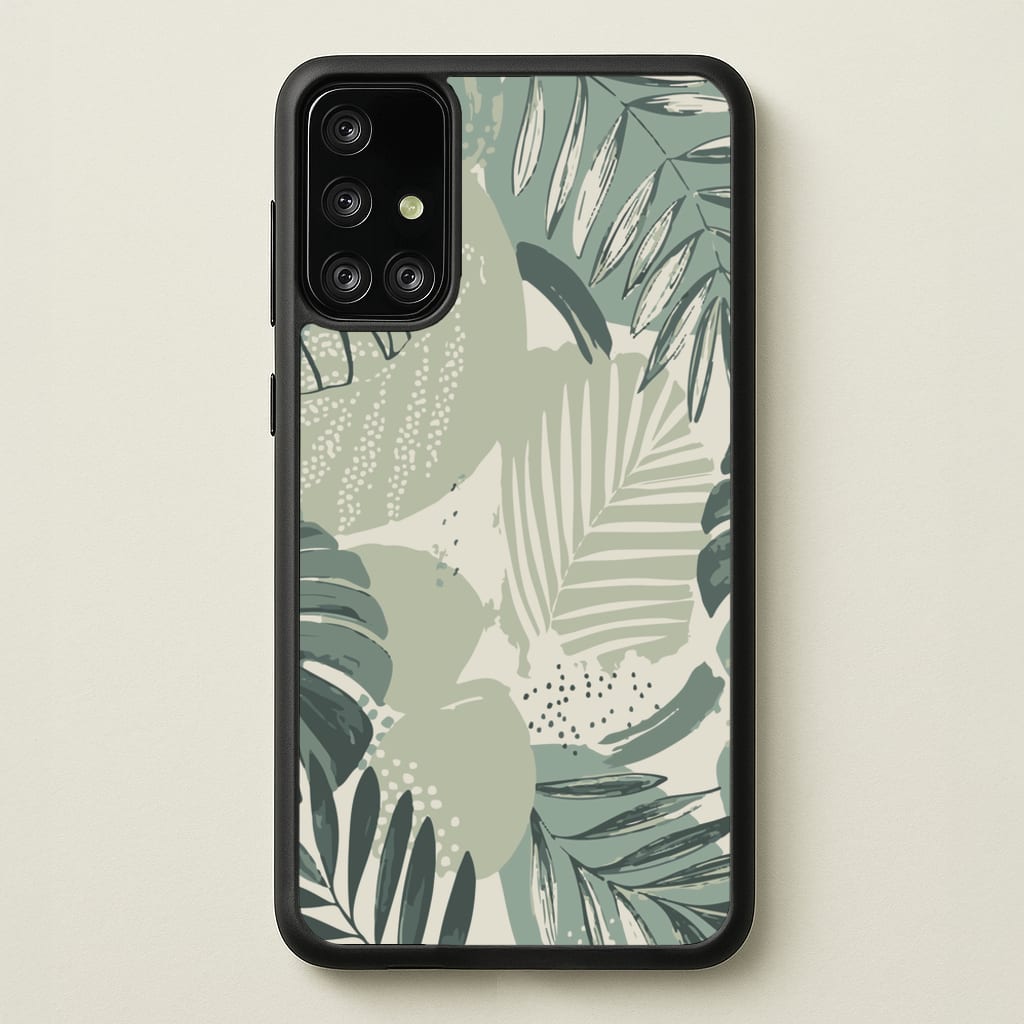 Green Leaf Pattern - Foliage - Foliage Phone Case for Galaxy A71