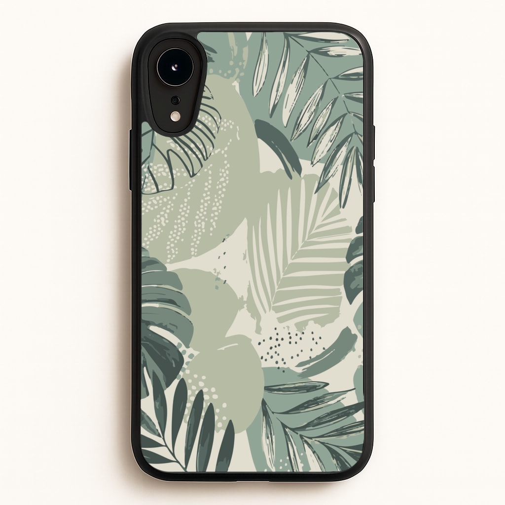 Green Leaf Pattern - Foliage - Foliage Phone Case for iPhone XR